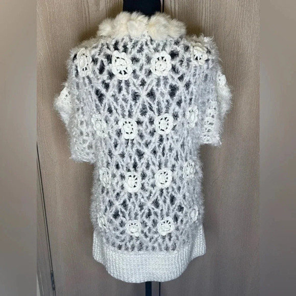 GG Pink Rabbit Fur Grandma Knit Sweater - Picture 8 of 15